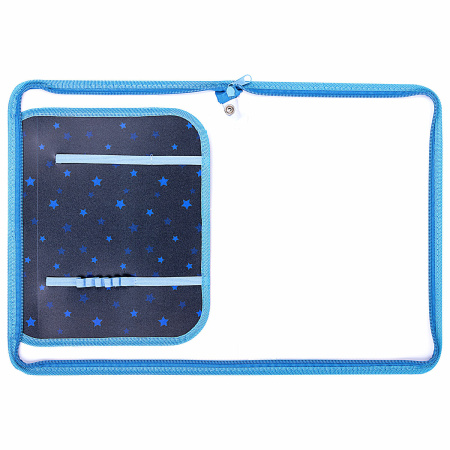 Папка для труда на молнии ЮНЛАНДИЯ А4, 1 отделение, откидная планка, органайзер, "Football", 270986 - Папки для тетрадей и уроков труда