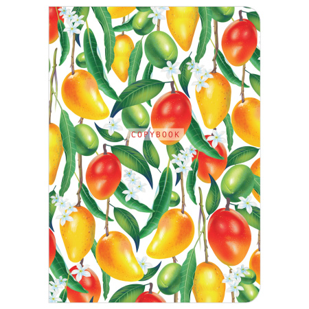 Тетради 60 л. в клетку обложка SoftTouch, НАБОР 2 шт., бежевая бумага 70 г/м2, сшивка, B5 (179х250 мм), ФРУКТЫ, BRAUBERG, 403822 - Тетради более 60 листов