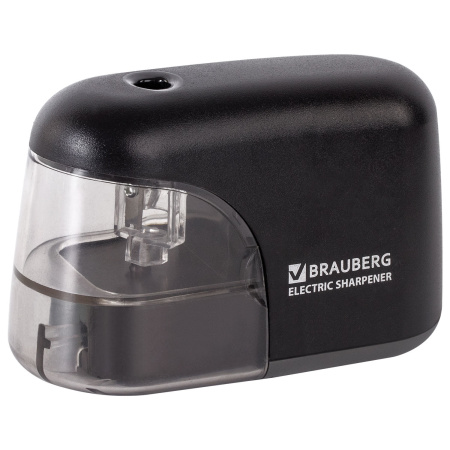 Точилка электрическая BRAUBERG "Black Jack", питание от 4 батареек АА, дополнительное сменное лезвие, 228424 - Точилки электрические