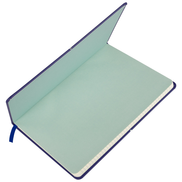 Блокнот А5 (148x218 мм), BRAUBERG "Metropolis X", под кожу, 80 л., резинка, клетка, темно-синий, 111031 - Бизнес-блокноты и бизнес-тетради