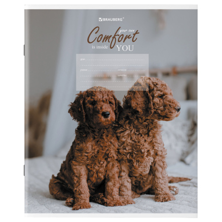 Тетрадь 24 л. BRAUBERG клетка, обложка картон, "ПИТОМЦЫ", 106485 - Тетради 12-24 листов