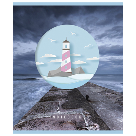 Тетрадь А5, 48 л., ПЗБМ, скоба, клетка, ламинация, вырубка, "Следуй за мечтой" (5 видов), 029470 - Тетради 40-48 листов