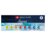 Набор акварельных художественных красок 8 цветов в кюветах по 2,5мл, картонная коробка "Ладога" - Акварель художественная в наборах
