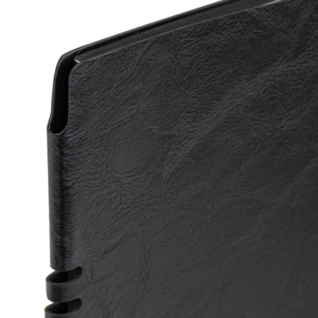 Тетрадь А5 (175х215 мм), BRAUBERG "NEBRASKA", 96 л., под кожу, клетка, черный, 113416 - Бизнес-блокноты и бизнес-тетради