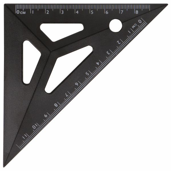 Набор чертежный BRAUBERG объёмный (линейка 20 см, угольник, транспортир), черный, подвес, 210746 - Наборы чертежные