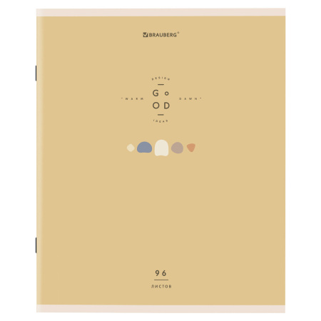 Тетрадь А5 96 л. BRAUBERG скоба, линия, обложка картон, "Natural" (микс в спайке), 404440 - Тетради более 60 листов