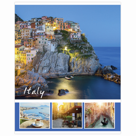 Тетрадь А5, 48 л., BRAUBERG, скоба, линия, обложка картон, МИКС, 403040 - Тетради 40-48 листов