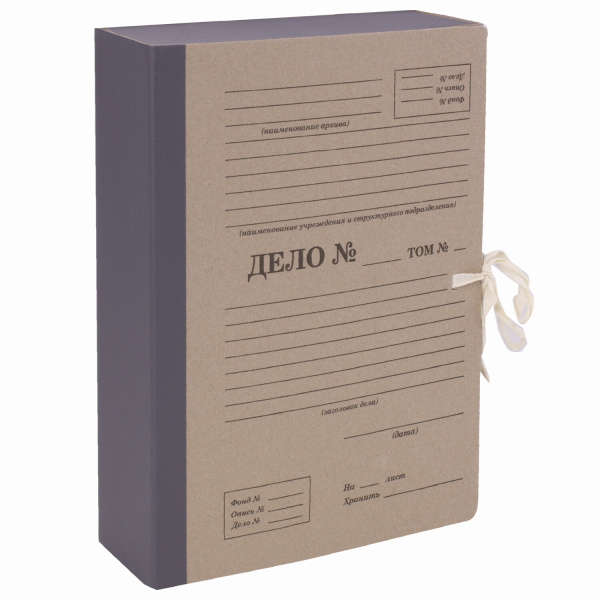 Папка архивная А4 "Форма 21", 80 мм, переплетный картон/бумвинил, завязки, до 800 л., STAFF, 112167 - Папки картонные с завязками