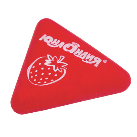 Ластик ЮНЛАНДИЯ "Трио", 35х35х10 мм, цвет ассорти, треугольный, 228072 - Ластики классические