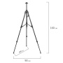 Мольберт-тренога металлический переносной, телескопический, 93х160х83 см, чехол, BRAUBERG ART, 192264 - Мольберты