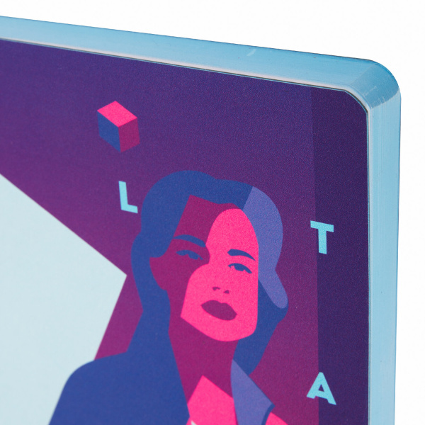 Ежедневник недатированный B6 (127х186 мм), BRAUBERG VISTA, под кожу, гибкий, 136 л., "Ultraviolet", 112104 - Ежедневники с покрытием "под кожу и ткань"