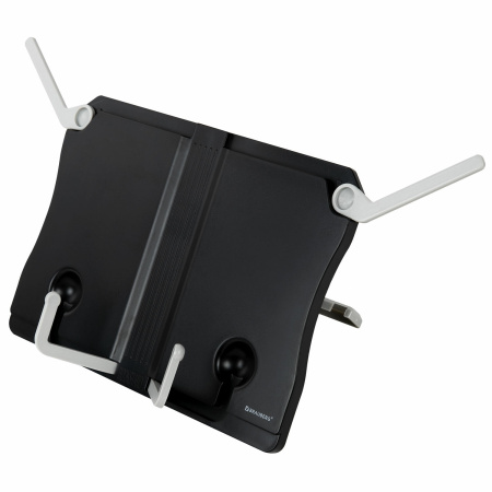 Подставка для книг и учебников BRAUBERG Black, регулируемый угол наклона, прочный ABS-пластик, 238062 - Подставки для книг