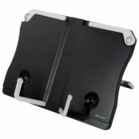 Подставка для книг и учебников BRAUBERG Black, регулируемый угол наклона, прочный ABS-пластик, 238062 - Подставки для книг