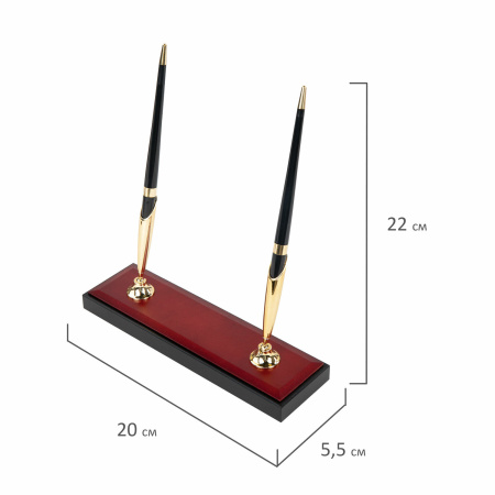 Набор настольный GALANT "Sirius" из дерева, 8 предметов, цвет "красное дерево/чёрный", 238162 - Настольные наборы и аксессуары из дерева