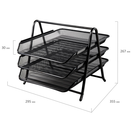 Настольный набор BRAUBERG "Germanium", 6 предметов, черный, металл, 237985 - Настольные наборы из металла