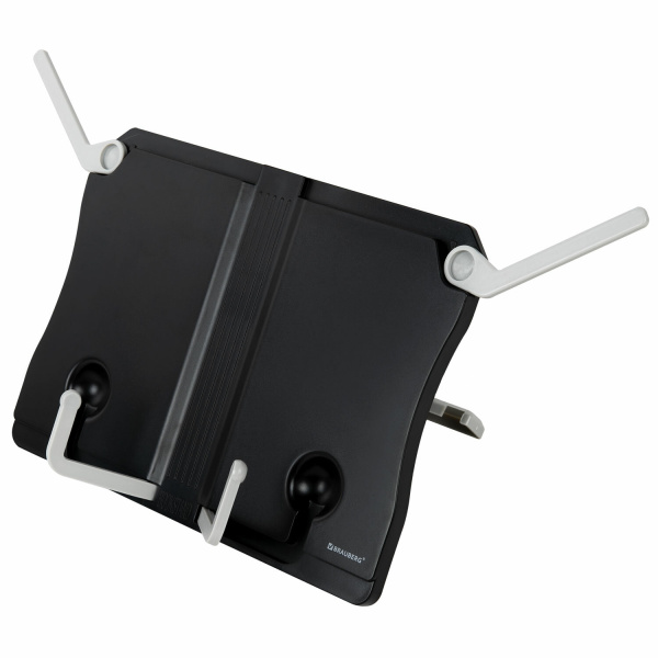 Подставка для книг и учебников BRAUBERG Black, регулируемый угол наклона, прочный ABS-пластик, 238062 - Подставки для книг