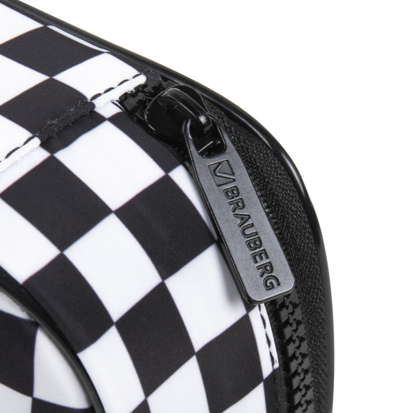 Пенал-органайзер BRAUBERG, 1 отделение, полиэстер, 22x11,5x6 см, "Black and white", 271572 - Пеналы мягкие