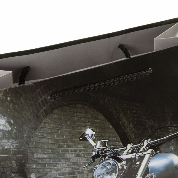 Пакеты подарочные 26x12,7x32,4 см, ЗОЛОТАЯ СКАЗКА "Мотоцикл", ламинированные, 10 шт - Подарочные пакеты