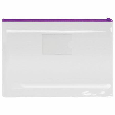 Папка-конверт на молнии А4 (335х238 мм), ассорти, 0,12 мм, ЮНЛАНДИЯ, 229550 - Папки-конверты на молнии