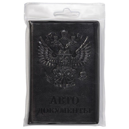 Обложка для автодокументов STAFF, полиуретан под кожу, "АВТОДОКУМЕНТЫ", черная, 237597 - Обложки для автодокументов и бумажники водителя