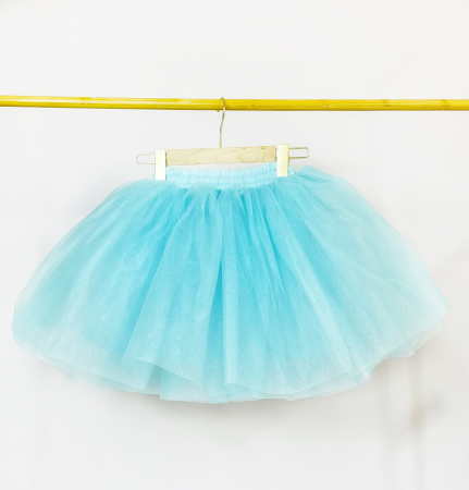 Юбка нарядная из фатина голубая - Юбки