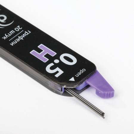 Грифели запасные 0,5 мм, H, BRAUBERG, КОМПЛЕКТ 20 шт., "Black Jack", 180450 - Грифели для механических карандашей