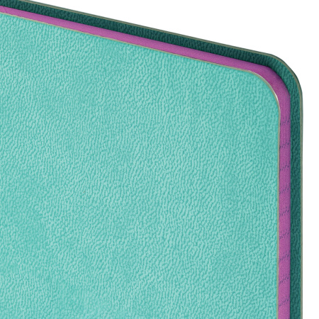 Блокнот МАЛЫЙ ФОРМАТ (100x150 мм) А6, BRAUBERG "Metropolis Mix", под кожу, 80 л., клетка, мятный, 113330 - Бизнес-блокноты и бизнес-тетради