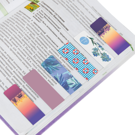 Закладки для книг МАГНИТНЫЕ, "MIX 3", набор 30 шт., 60x20 мм, BRAUBERG, 113179 - Закладки для книг