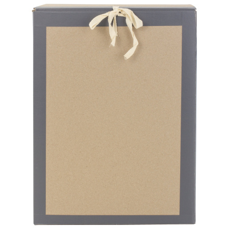 Короб архивный 410х300х200 мм, переплетный картон/бумвинил, завязки, до 1700 л., STAFF, 112162 - Короба архивные