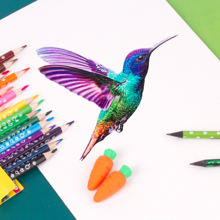 Набор ластиков фигурных ЮНЛАНДИЯ "Зайчик и урожай", 5 шт., ассорти, 229596 - Ластики классические