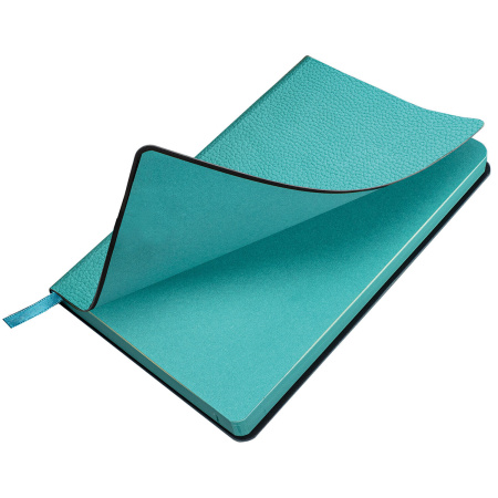 Ежедневник недатированный А5 (138х213 мм) BRAUBERG "Stylish", кожзам, гибкий, 160 л., бирюзовый, 111862 - Ежедневники с покрытием "под кожу и ткань"