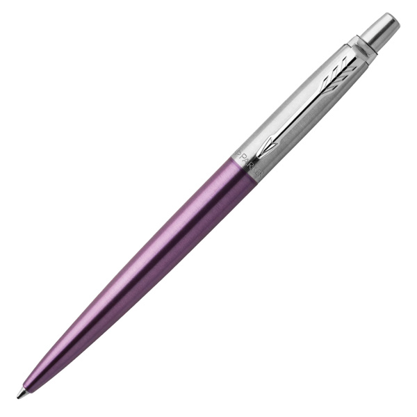 Ручка шариковая PARKER "Jotter Core Victoria Violet CT", корпус фиолетовый, детали хром, синяя, 1953190 - Ручки шариковые подарочные