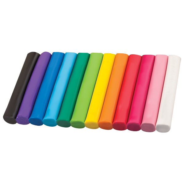 Пластилин классический BRAUBERG 12 цветов, 200 г, ВЫСШЕЕ КАЧЕСТВО, блистер, 103350 - Пластилин