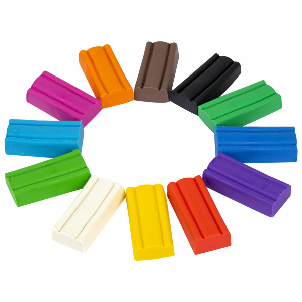 Пластилин мягкий ЮНЛАНДИЯ "ВЕСЕЛЫЙ ШМЕЛЬ", 12 цветов, 180 г, СО СТЕКОМ, 106672 - Пластилин