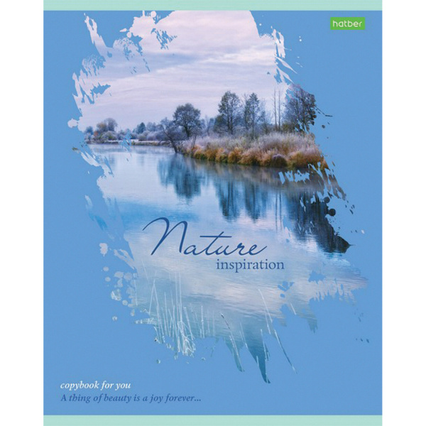 Тетрадь А5 80л. HATBER-ECO скоба, клетка, обложка картон, Nature, 1 шт, 80Т5C1 - Тетради более 60 листов
