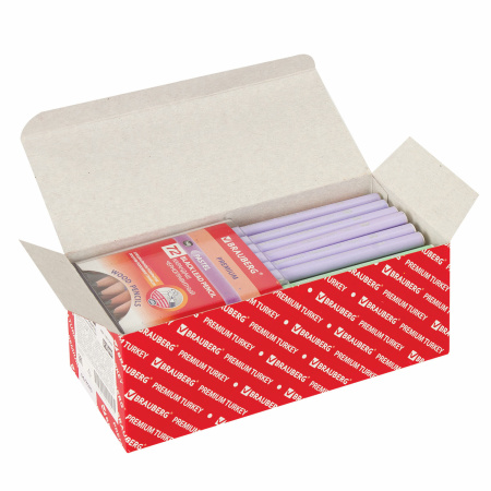 Карандаш чернографитный BRAUBERG "PREMIUM TURKEY", 1 шт., "Pastel", НВ, ассорти, дисплей - Карандаши чернографитные