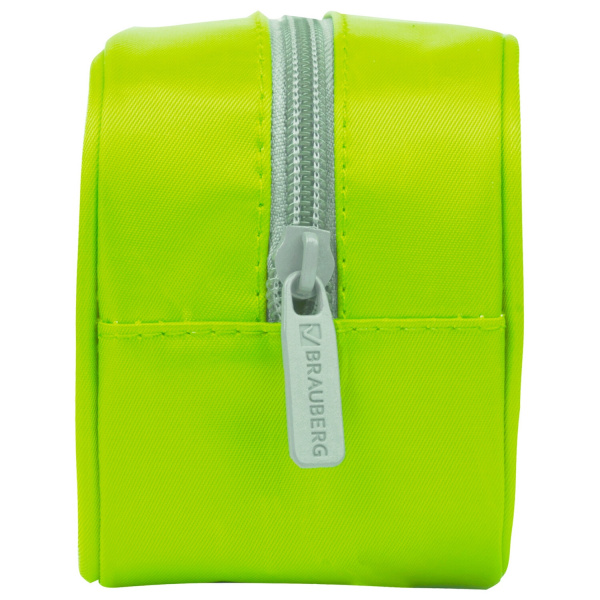 Пенал-косметичка BRAUBERG, мягкий, "KING SIZE NEON GREEN", 20х8х9 см, 229020 - Пеналы мягкие