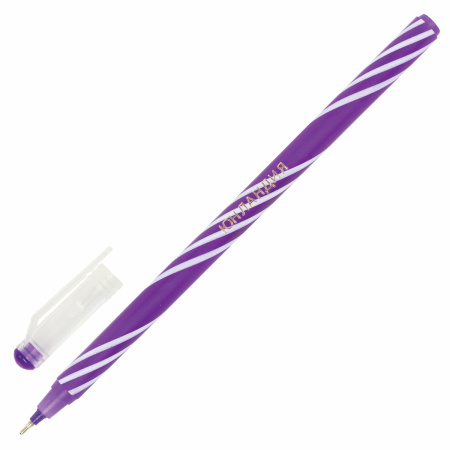 Ручка шариковая масляная ЮНЛАНДИЯ "CANDY", СИНЯЯ, корпус ассорти, узел 0,6 мм, линия письма 0,3 мм, 143019 - Ручки шариковые неавтоматические