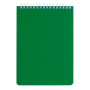 Блокнот А5 146х205 мм, 60 л., гребень, перфорация на отрыв, лакированный, BRAUBERG, Зеленый, 111272 - Блокноты