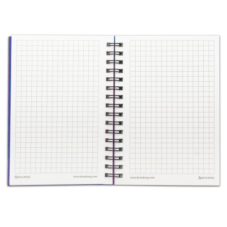 Блокнот МАЛЫЙ ФОРМАТ (105х145 мм) А6, 80 л., гребень сбоку, пластиковая обложка, клетка, BRAUBERG, "Офисный", 125399 - Блокноты