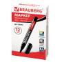 Маркер перманентный BRAUBERG "Energy", ЧЕРНЫЙ, круглый наконечник, 3 мм, с клипом,150475 - Маркеры перманентные