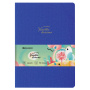Тетрадь 60 л. в клетку обложка кожзам под лён, сшивка, В5 (179х250мм), СИНИЙ, BRAUBERG PASTEL, 403875 - Тетради более 60 листов