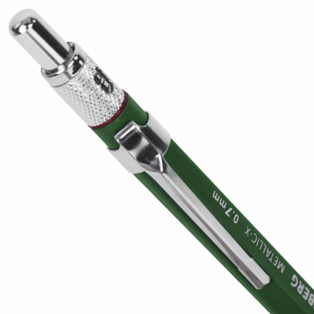 Карандаш механический 0,7 мм + грифели HB 24 штуки на блистере, BRAUBERG "METALLIC-X 07", металлические детали, 181966 - Карандаши механические