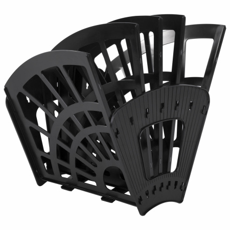 Лоток для бумаг веерный STAFF 5-ти секционный, 4 отделения, сетчатый, черный, 237021 - Лотки и подставки секционные