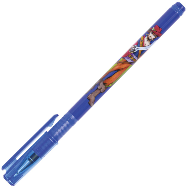 Ручка шариковая BRAUBERG "Корсары", СИНЯЯ, корпус с печатью, узел 0,7 мм, линия письма 0,35 мм, 141538 - Ручки шариковые неавтоматические