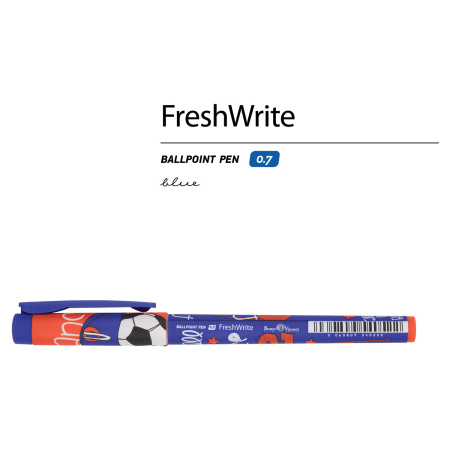 Ручка шариковая BRUNO VISCONTI FreshWrite, СИНЯЯ, "Футбол. Чемпионы. Франция", линия письма 0,5 мм, 20-0214/108 - Ручки шариковые неавтоматические