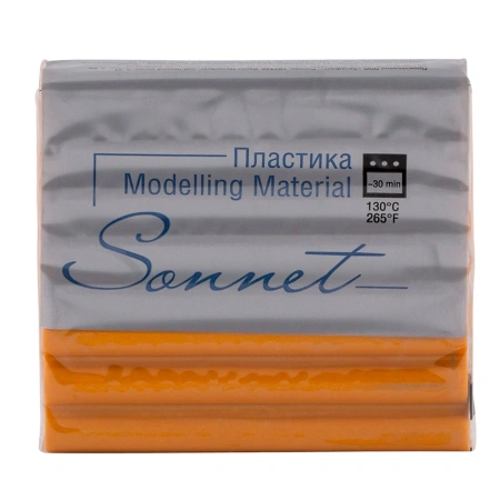 Полимерная глина (пластика) "Сонет" цвет металлик светлое золото брус 56 г
