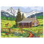Картина по номерам А3, ОСТРОВ СОКРОВИЩ "ДОМИК В ГОРАХ", С АКРИЛОВЫМИ КРАСКАМИ, картон, кисть, 661635 - Картины по номерам