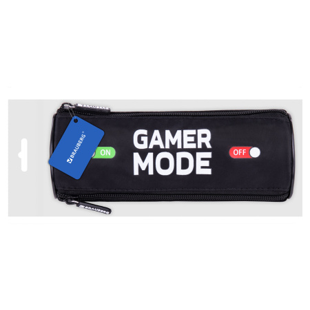 Пенал BRAUBERG, 3 отделения, нейлон, 21х7х7 см, "Gamer", 270841 - Пеналы мягкие