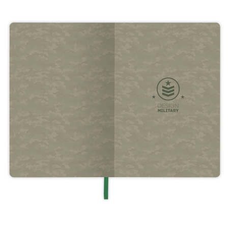 Блокнот А5 (143x210 мм), BRAUBERG VISTA "Military", под кожу, гибкий, 80 л., 112085 - Бизнес-блокноты и бизнес-тетради